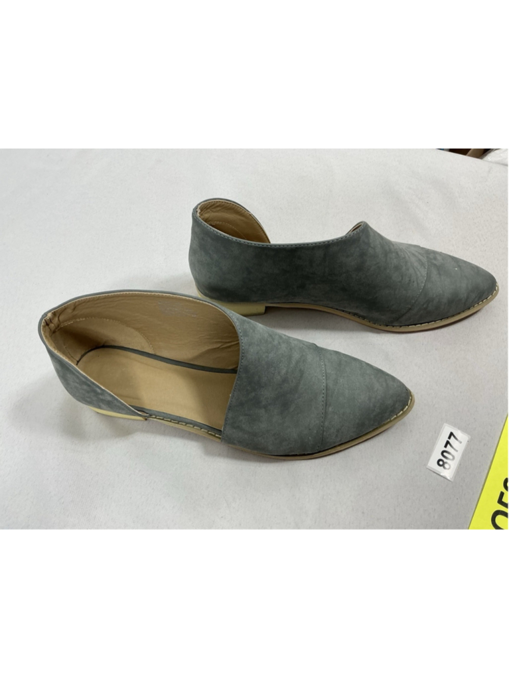Womans TC Slip On Mules Size 12 Blue Side Cut Out Pointed Toe